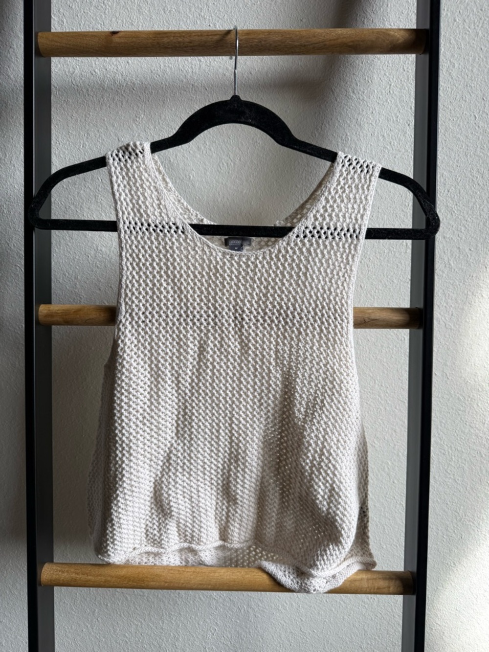 Aerie Lightweight Cream Knit Tank Top